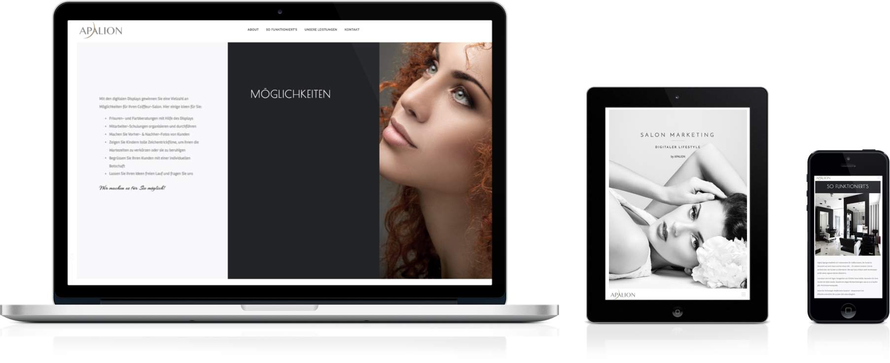 Salon-Marketing.org geöffnet auf Macbook, Tablet und Smartphone Salon-Marketing.org geöffnet auf Macbook, Tablet und Smartphone