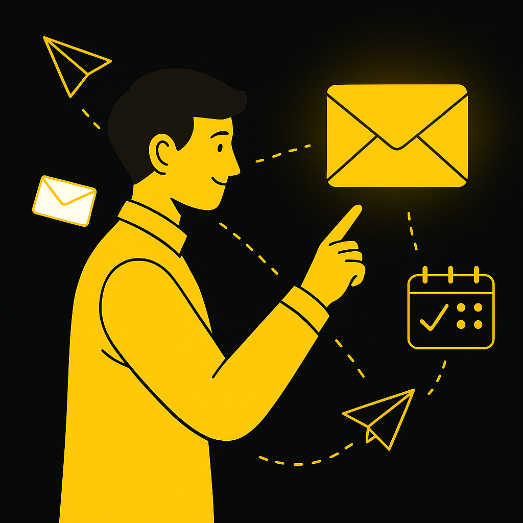 Illustration zum Marketing Service der APALION AG mit Fokus auf digitale Nachrichten