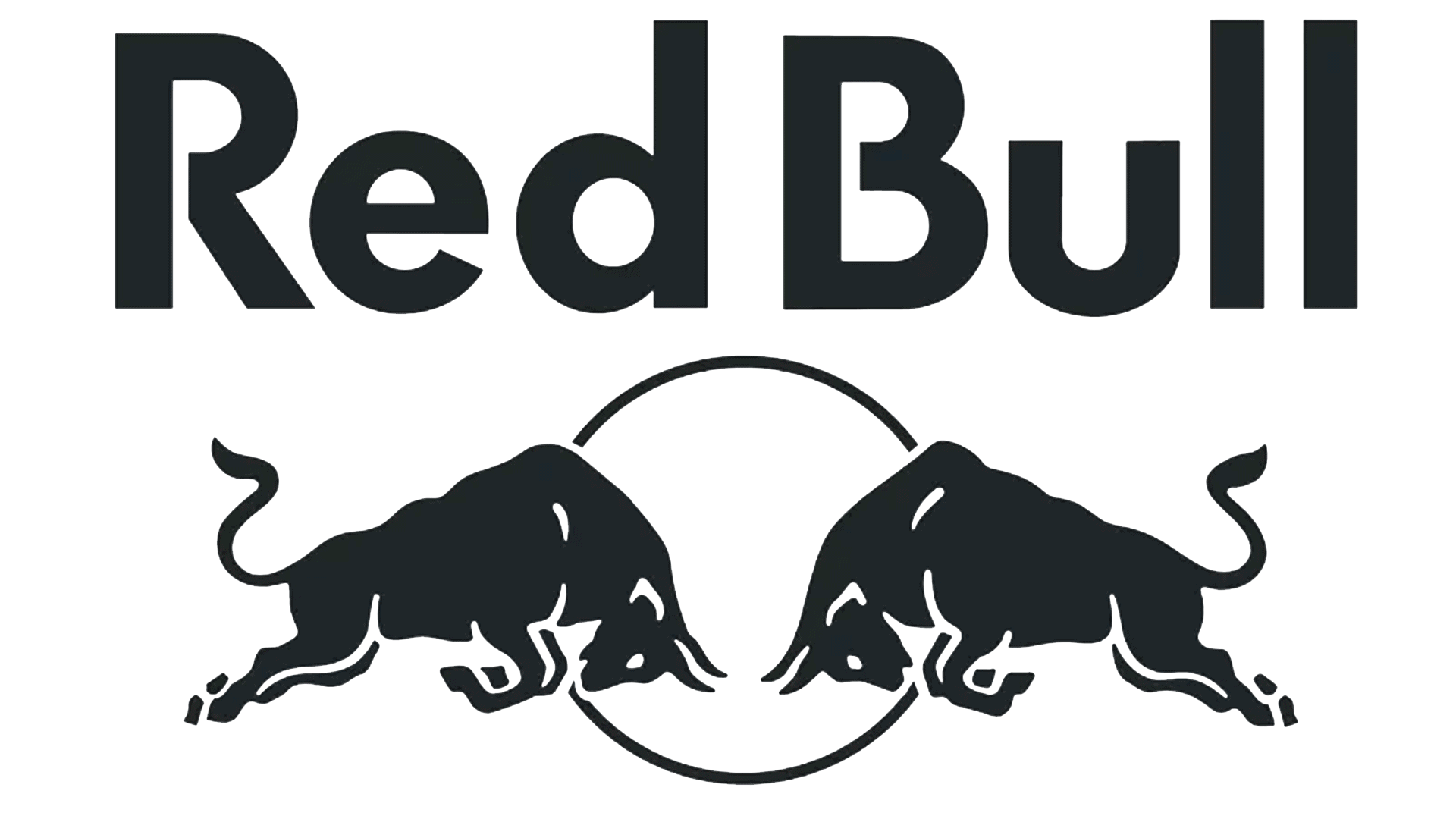 Red Bull Logo mit zwei kämpfenden Stieren und Schriftzug – weltbekannte Marke für Energy-Drinks und Extremsport