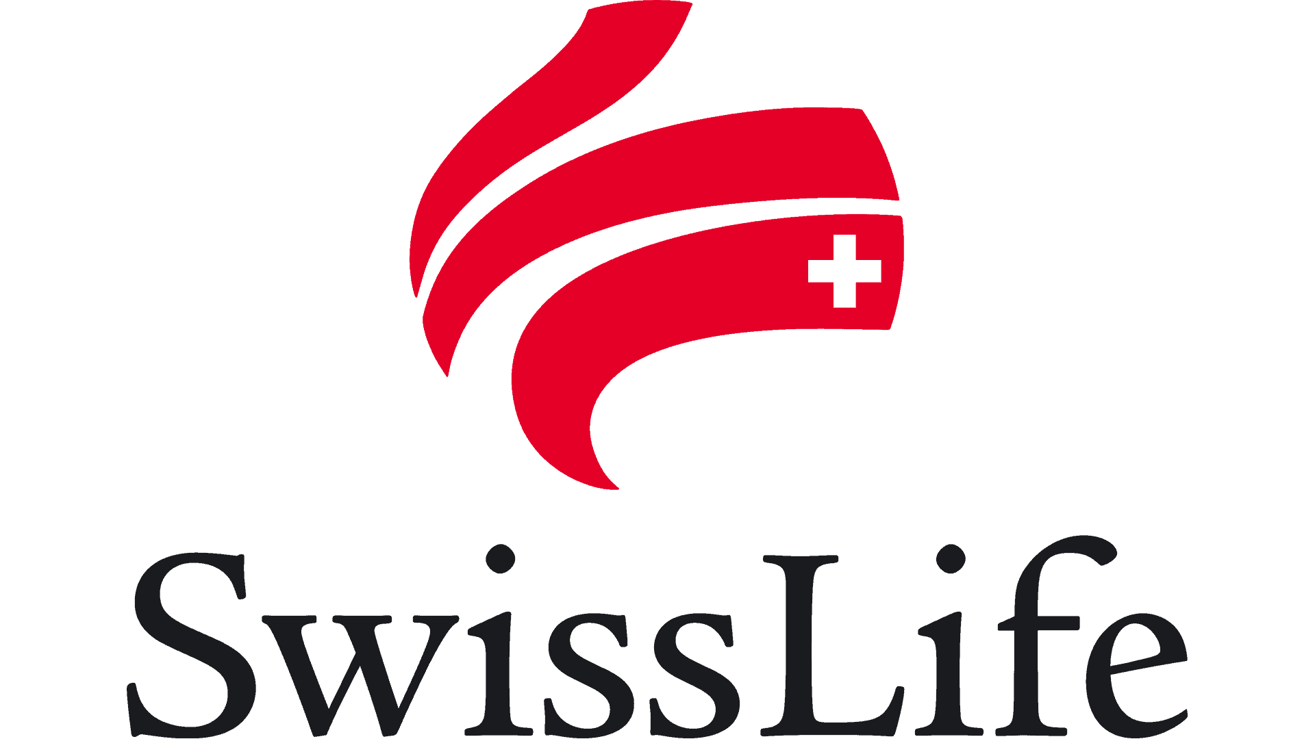 Swiss Life Logo mit rotem Symbol und Schweizer Kreuz – Anbieter für Vorsorge, Versicherungen und Finanzen
